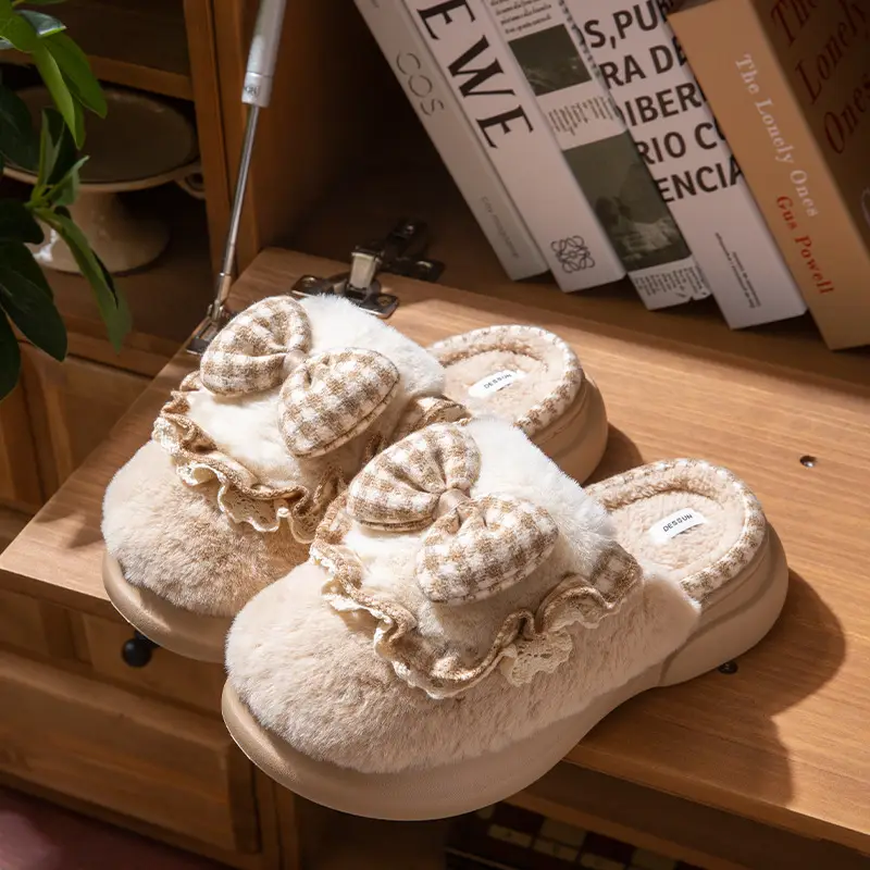 Maternity Cotton Slippers for Couples, Indoor Home Use, Warm, Non-Slip, Wear-Resistant, Odor-Resistant, Suitable for Outdoor Wear, Thick-Soled Plush Cotton Shoes - Image 3