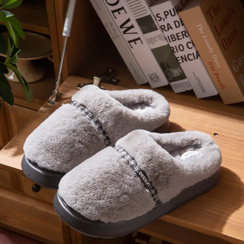 Maternity Cotton Slippers for Couples, Indoor Home Use, Warm, Non-Slip, Wear-Resistant, Odor-Resistant, Suitable for Outdoor Wear, Thick-Soled Plush Cotton Shoes - Image 4