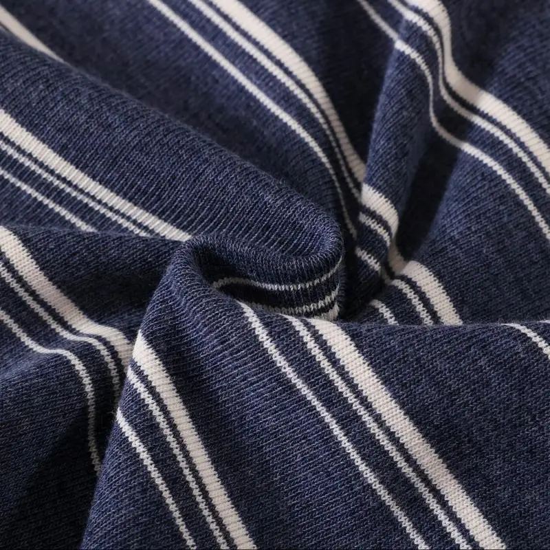 Boys Sweatshirt Autumn Pure Cotton Long Sleeve Striped Blue White