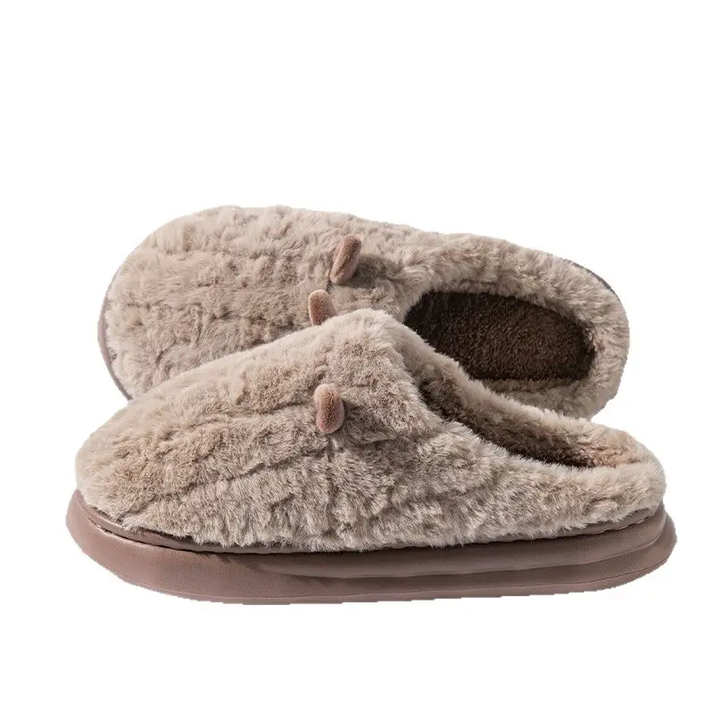 Cotton Slippers for Women Autumn and Winter 2025 New Couple Thick-Soled Indoor Home Warm Anti-Slip Plus Plush Cotton Shoes for Men - Image 10