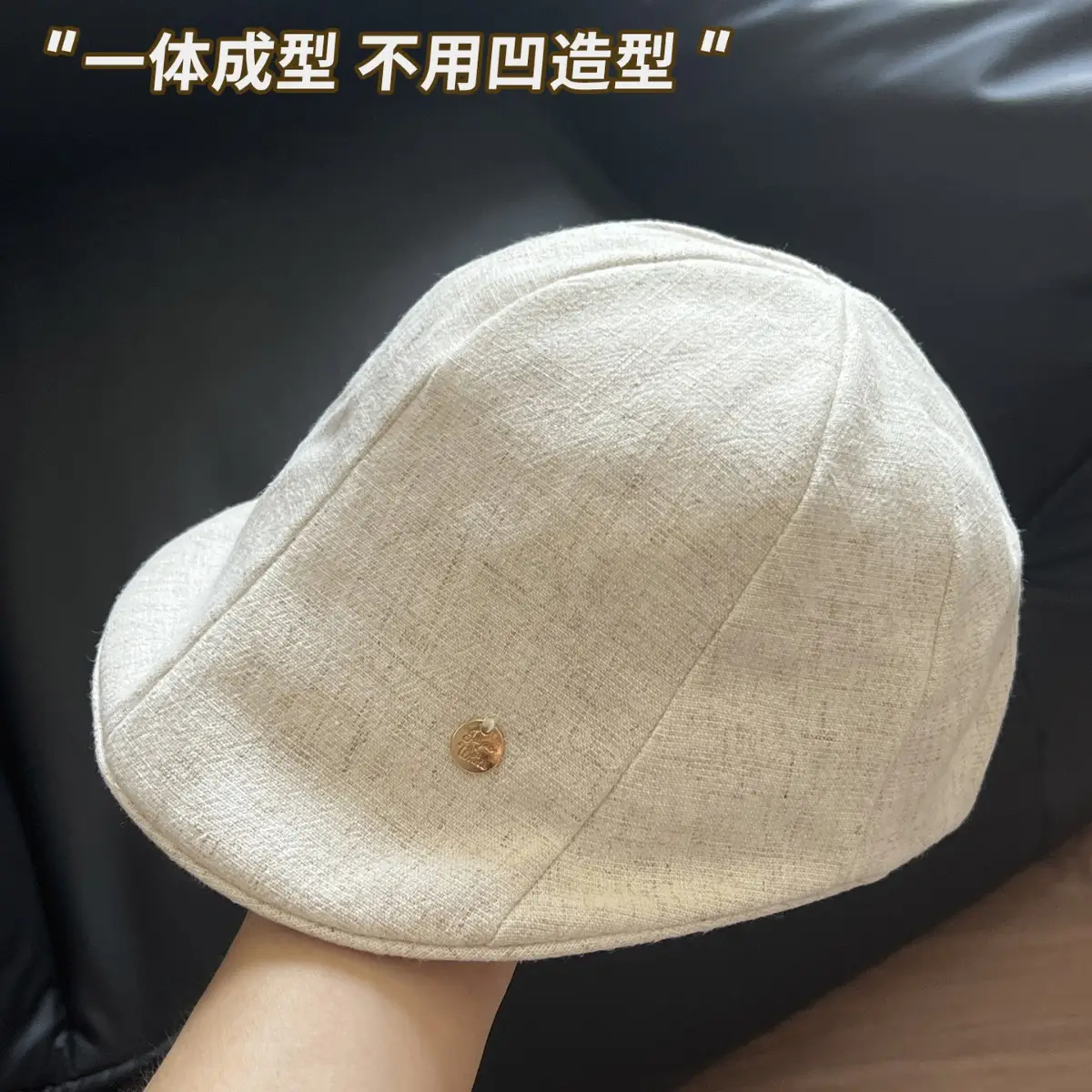 Vintage Linen Duckbill Cap for Women 2025 Lightweight Breathable Beret - Image 6