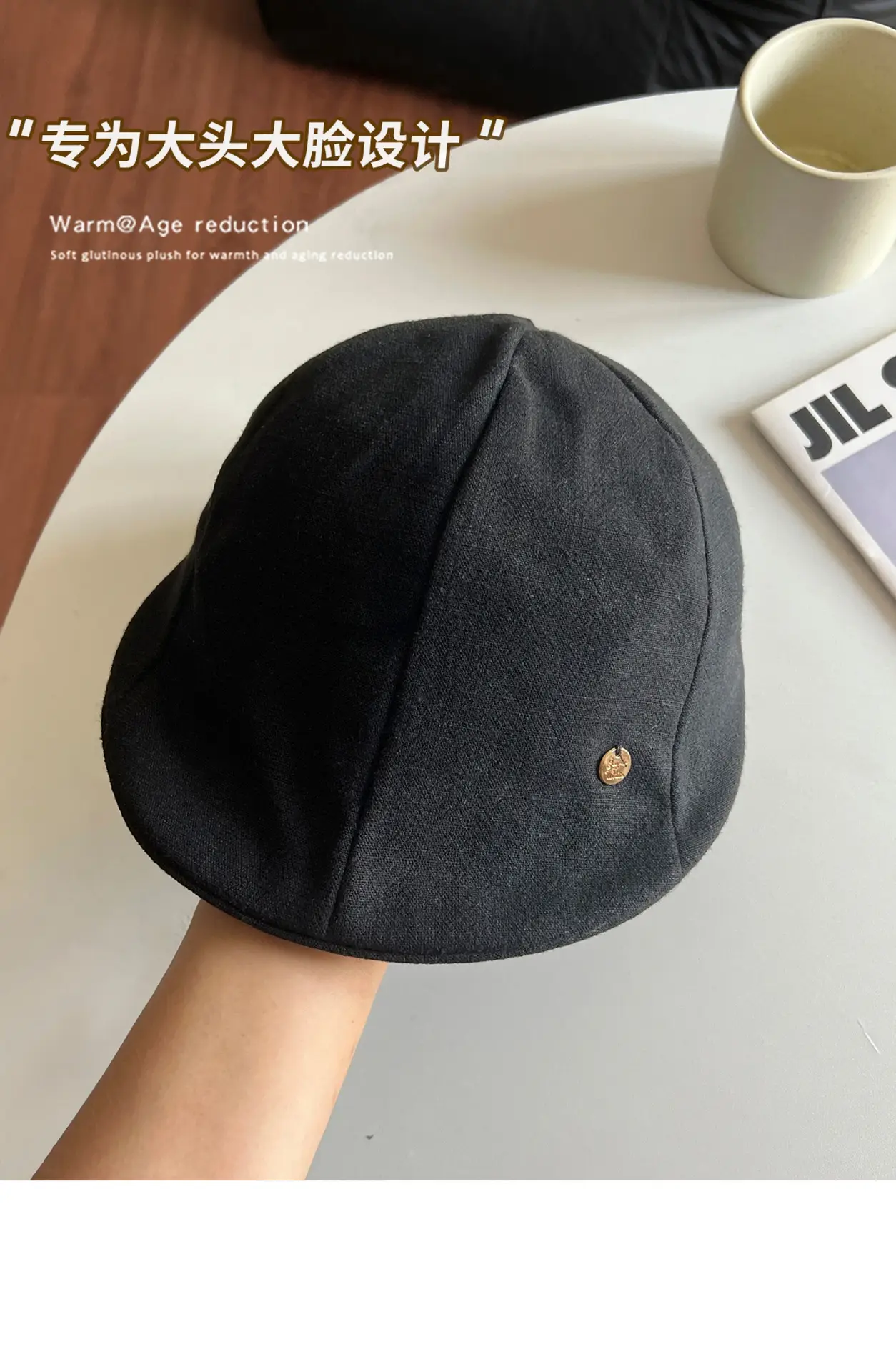 Vintage Linen Duckbill Cap for Women 2025 Lightweight Breathable Beret — feature 5