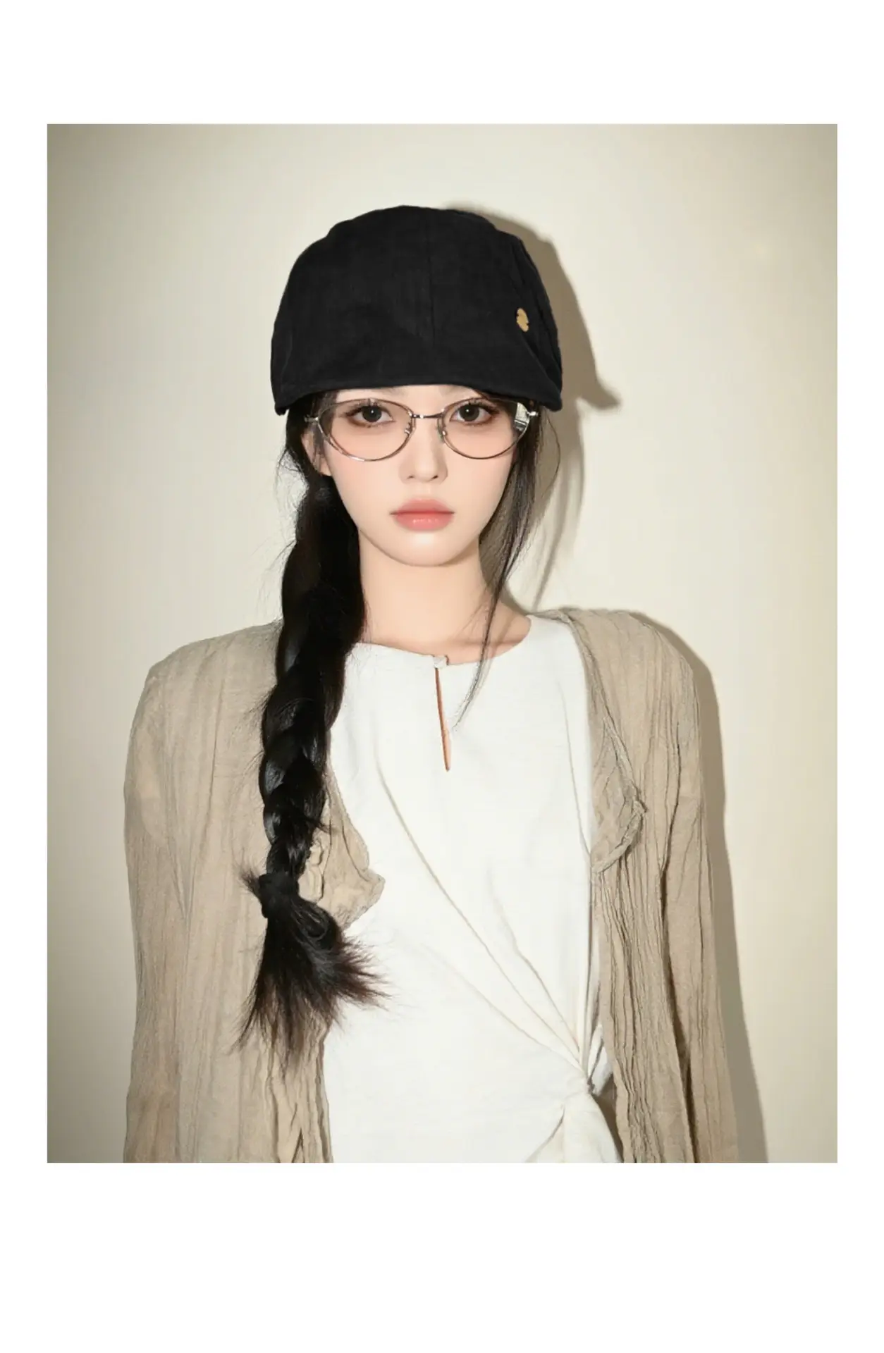 Vintage Linen Duckbill Cap for Women 2025 Lightweight Breathable Beret — feature 9