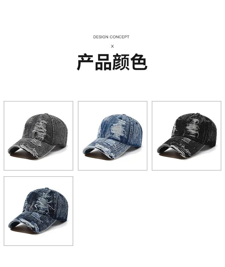 Los Angeles Faded Denim Baseball Cap for Men — feature 9
