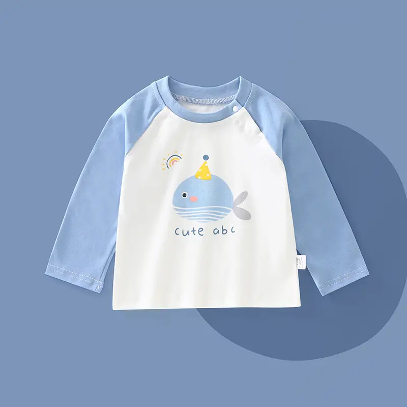Pure Cotton Long Sleeve T-Shirt for Boys Girls Pink Baby Print - Image 8