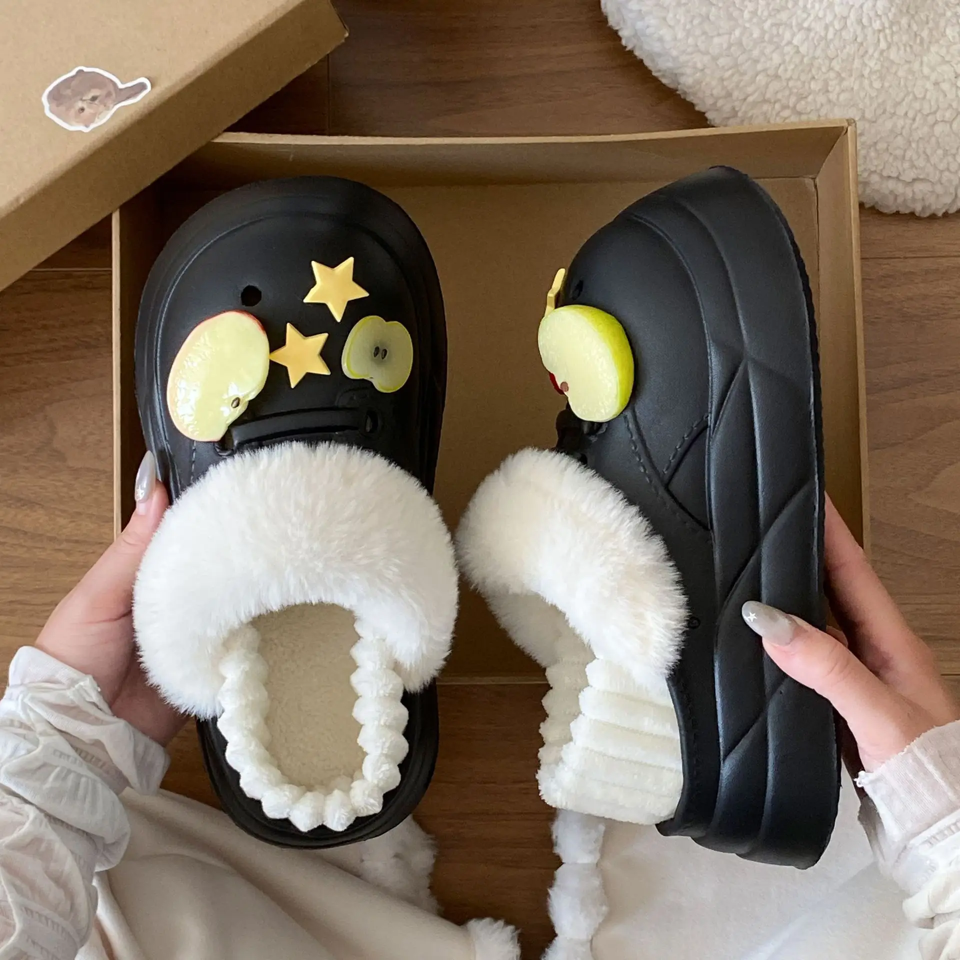 Winter Fleece Lined One Leg Shoes for Women - Image 48