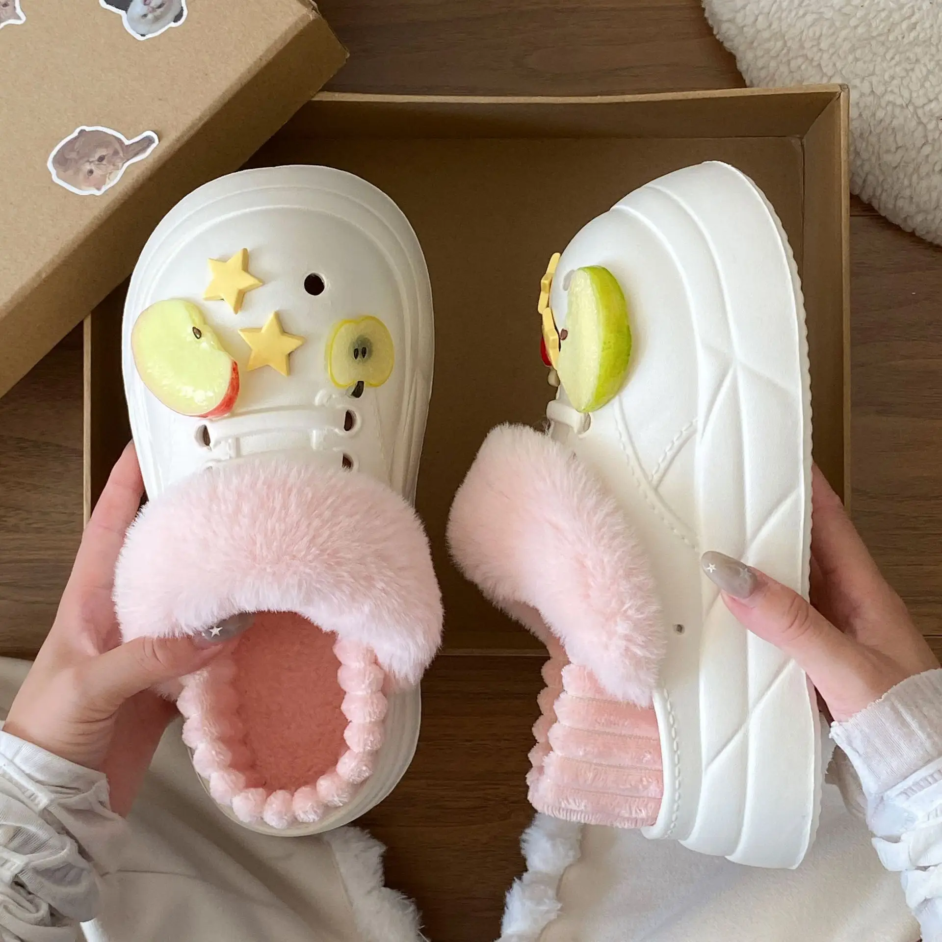 Winter Fleece Lined One Leg Shoes for Women - Image 49