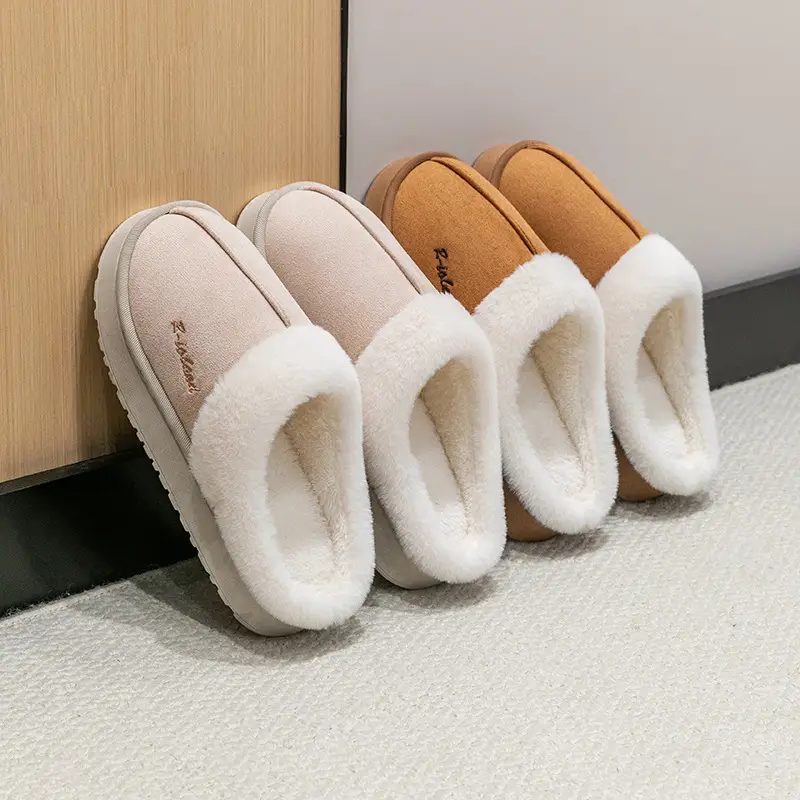 Women's Furry Cotton Slippers Winter Warm Soft - Image 8