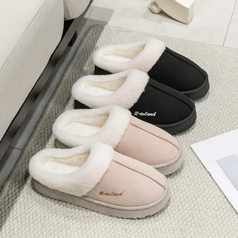 Women's Furry Cotton Slippers Winter Warm Soft - Image 9