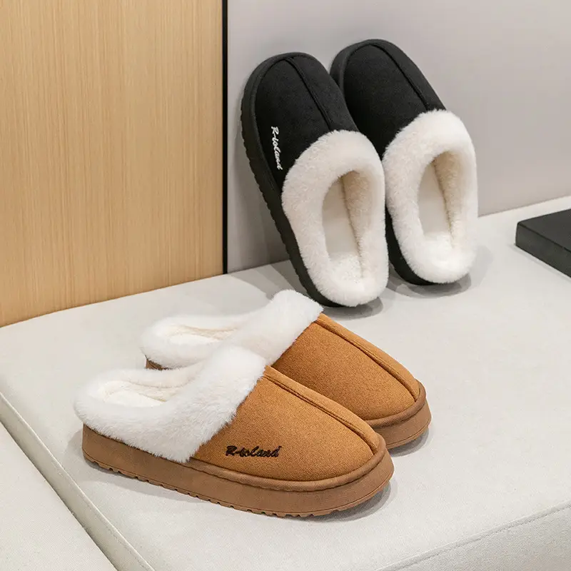 Women's Furry Cotton Slippers Winter Warm Soft - Image 10