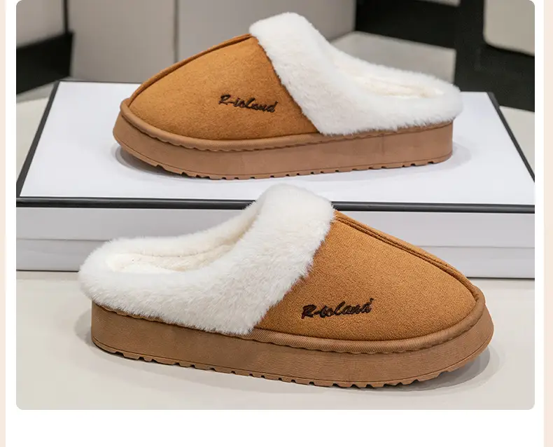 Women's Furry Cotton Slippers Winter Warm Soft — feature 3