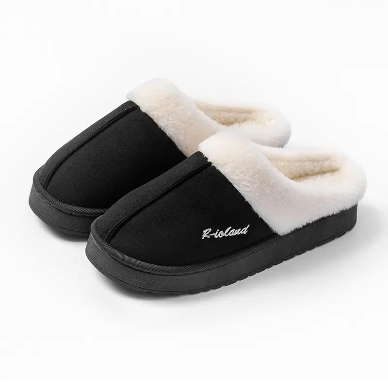 Women's Furry Cotton Slippers Winter Warm Soft - Image 5