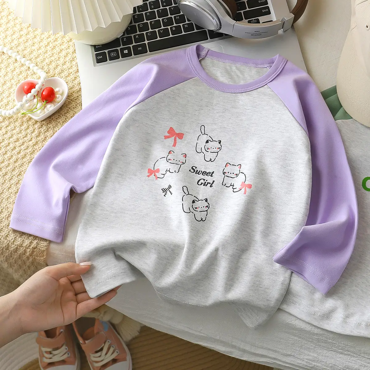 Autumn Long Sleeve T-Shirt for Boys Girls Pure Cotton - Image 2