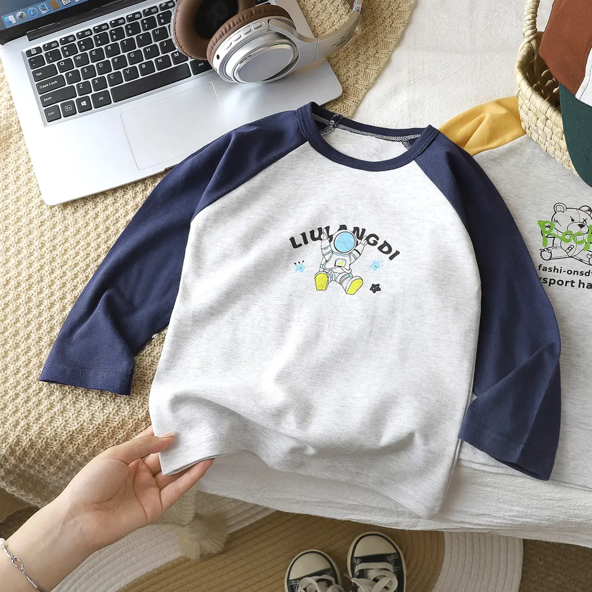 Autumn Long Sleeve T-Shirt for Boys Girls Pure Cotton - Image 4