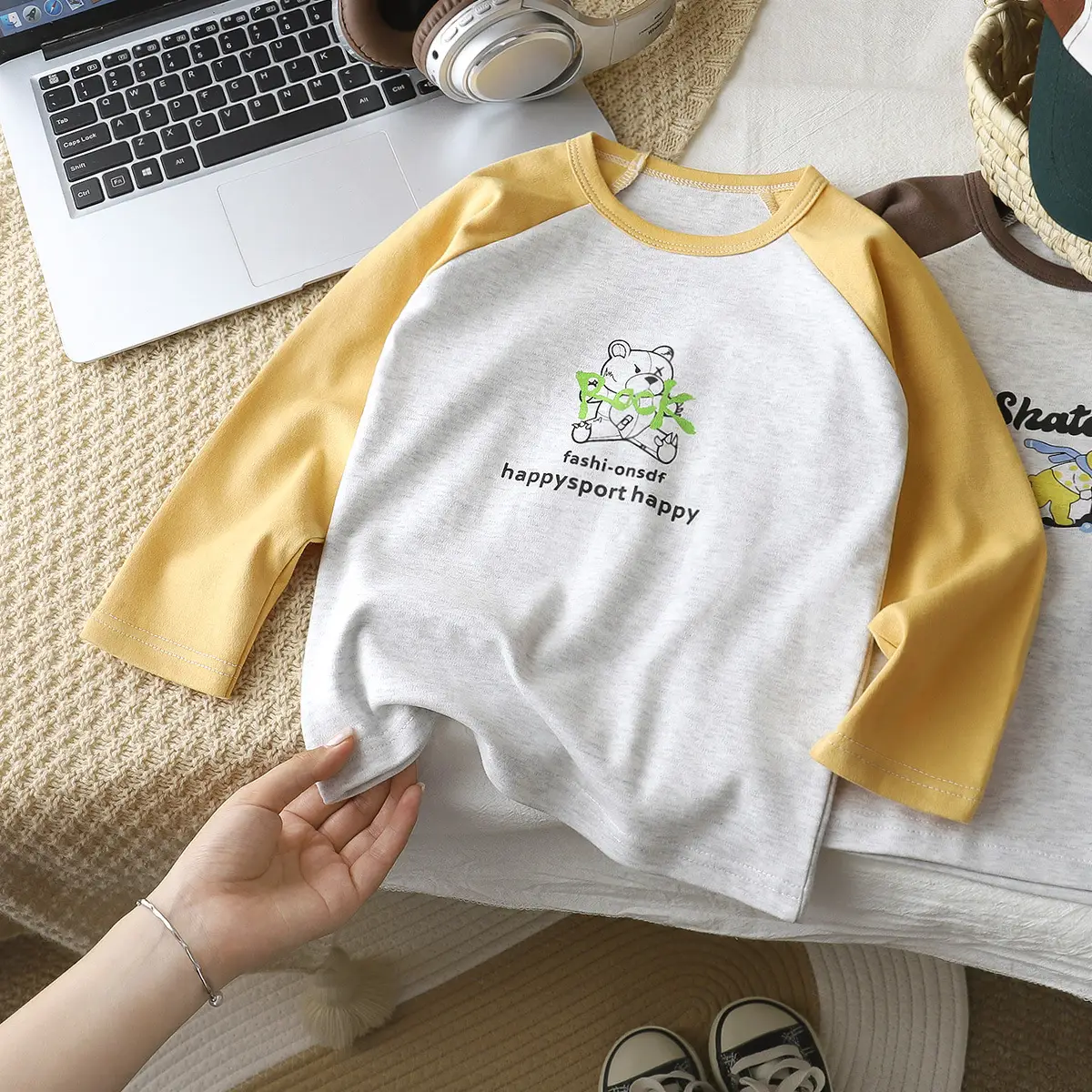 Autumn Long Sleeve T-Shirt for Boys Girls Pure Cotton - Image 5