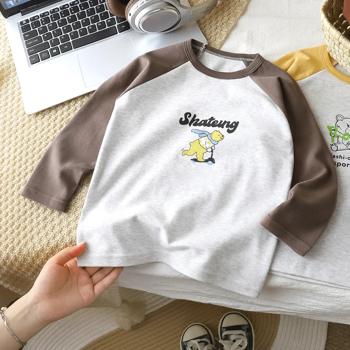 Autumn Long Sleeve T-Shirt for Boys Girls Pure Cotton - Image 6