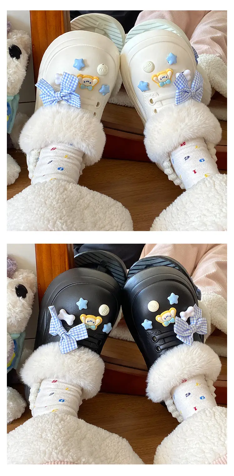 Cute Black Winter Warm Boot with Star Decor — feature 11