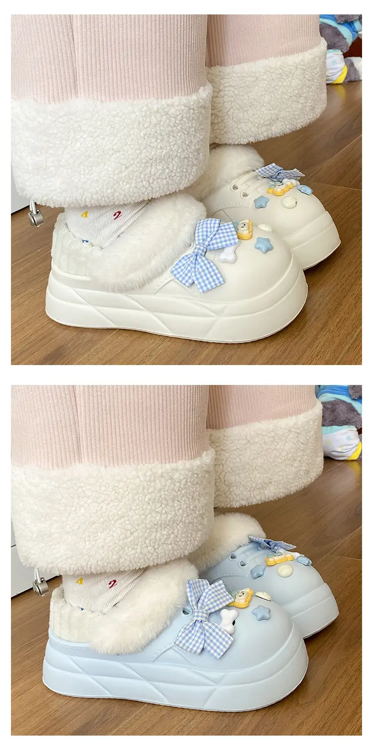 Cute Black Winter Warm Boot with Star Decor — feature 13