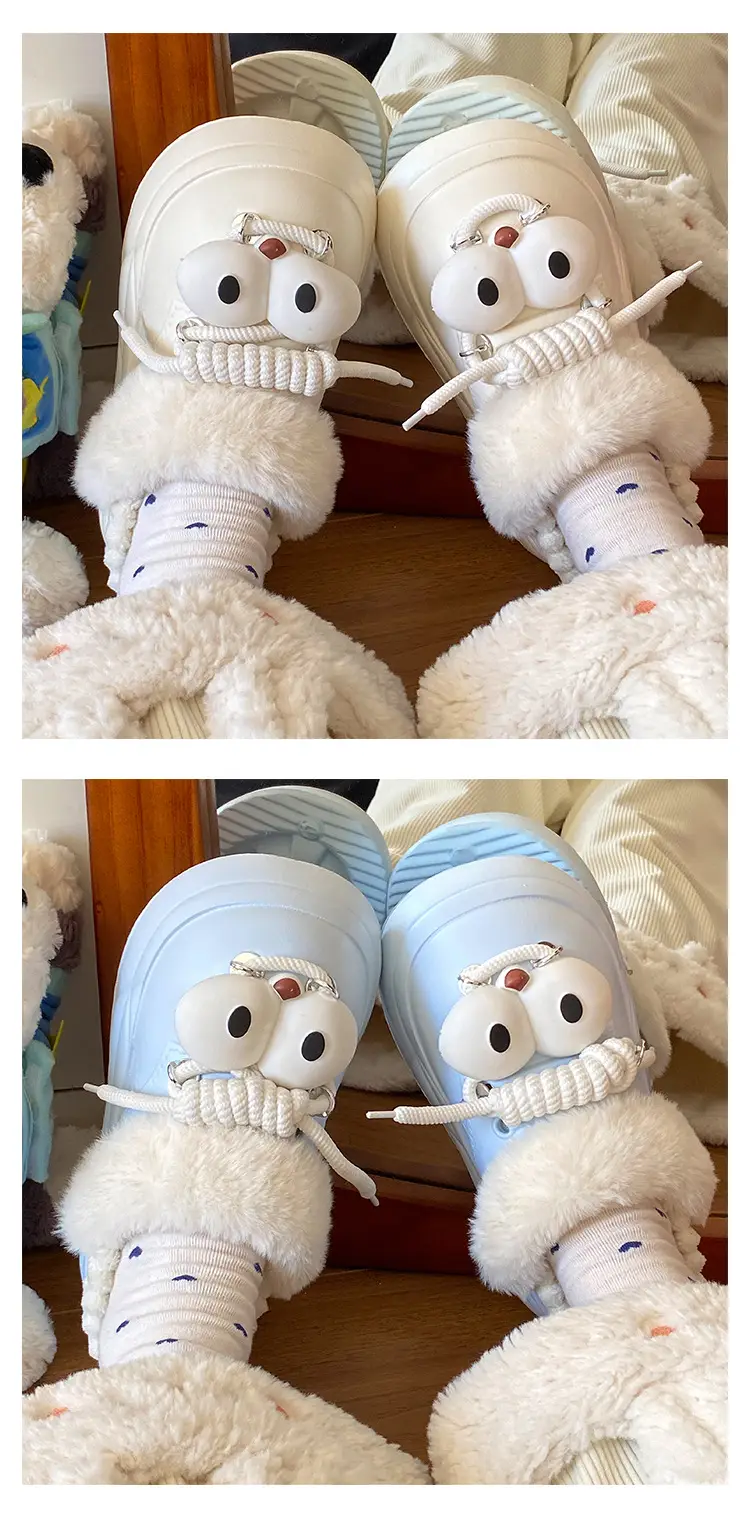 2025 Warm Winter Slippers Black with Faux Fur Lining — feature 11