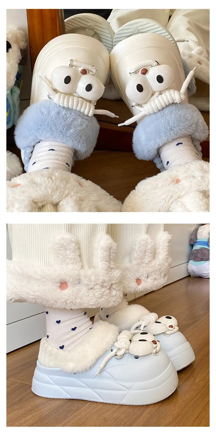 2025 Warm Winter Slippers Black with Faux Fur Lining — feature 12