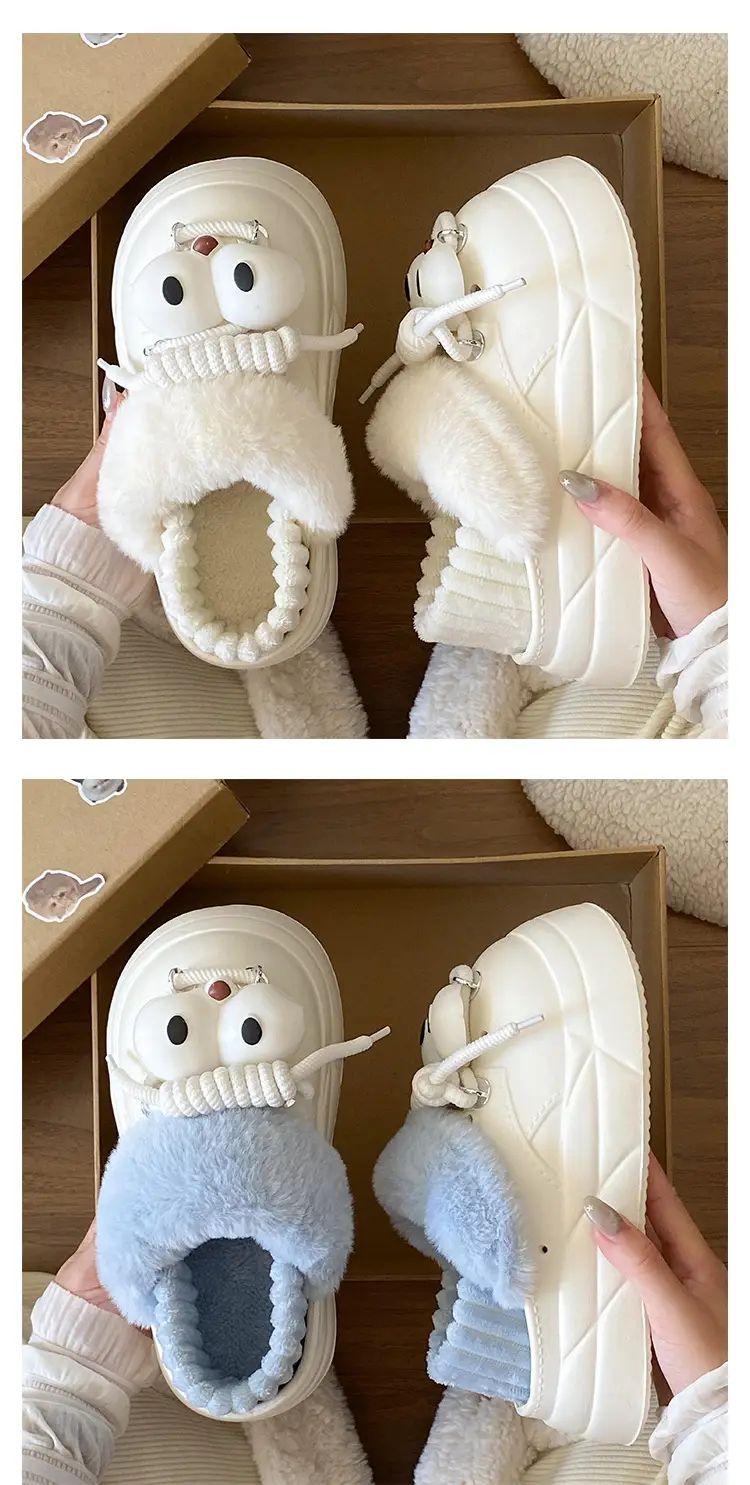 2025 Warm Winter Slippers Black with Faux Fur Lining — feature 20