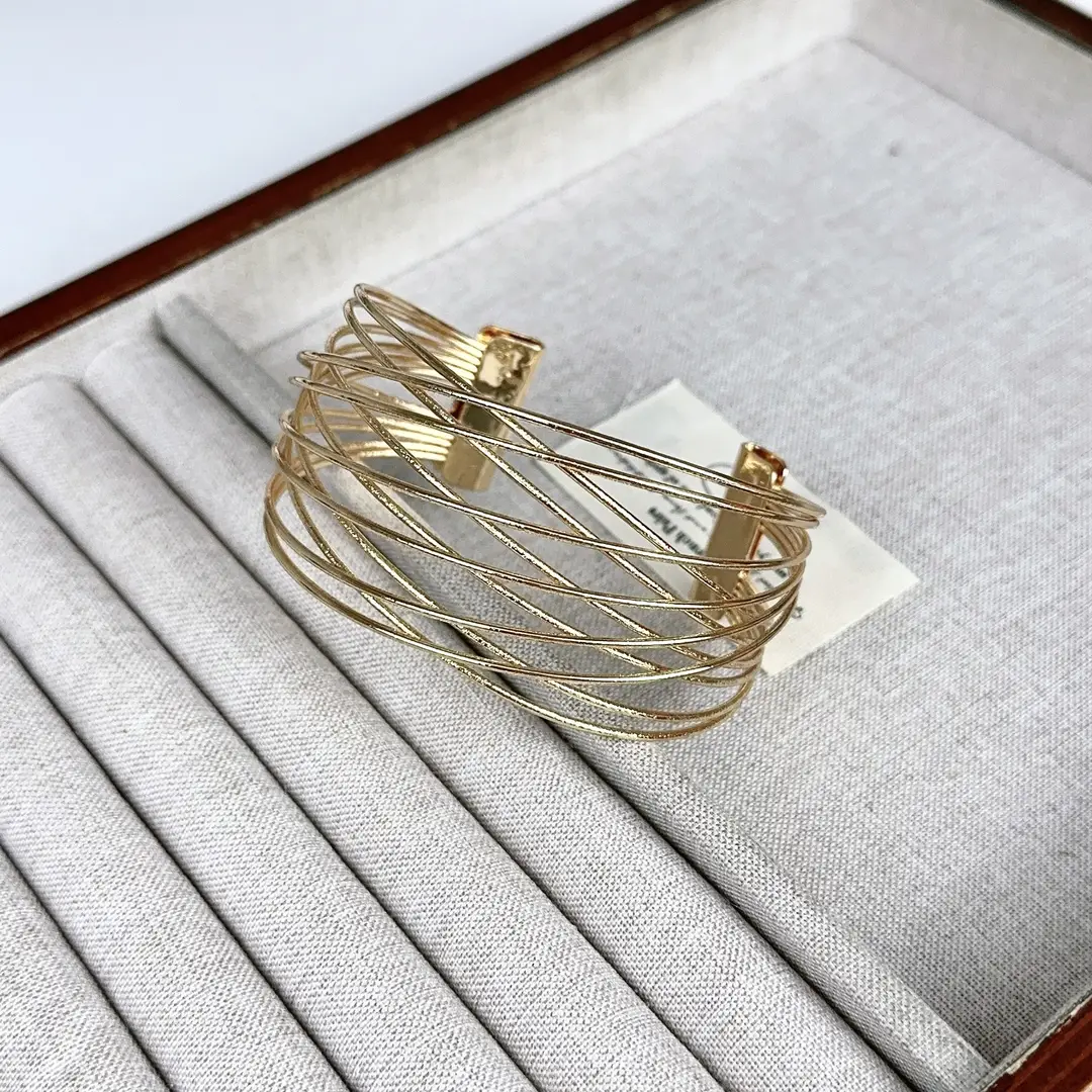 Multi-Layer Hollow Open Bracelet European and American Metal Style Fashionable Arm Ring Niche Commuter New Bracelet Bracelet for Women — feature 8