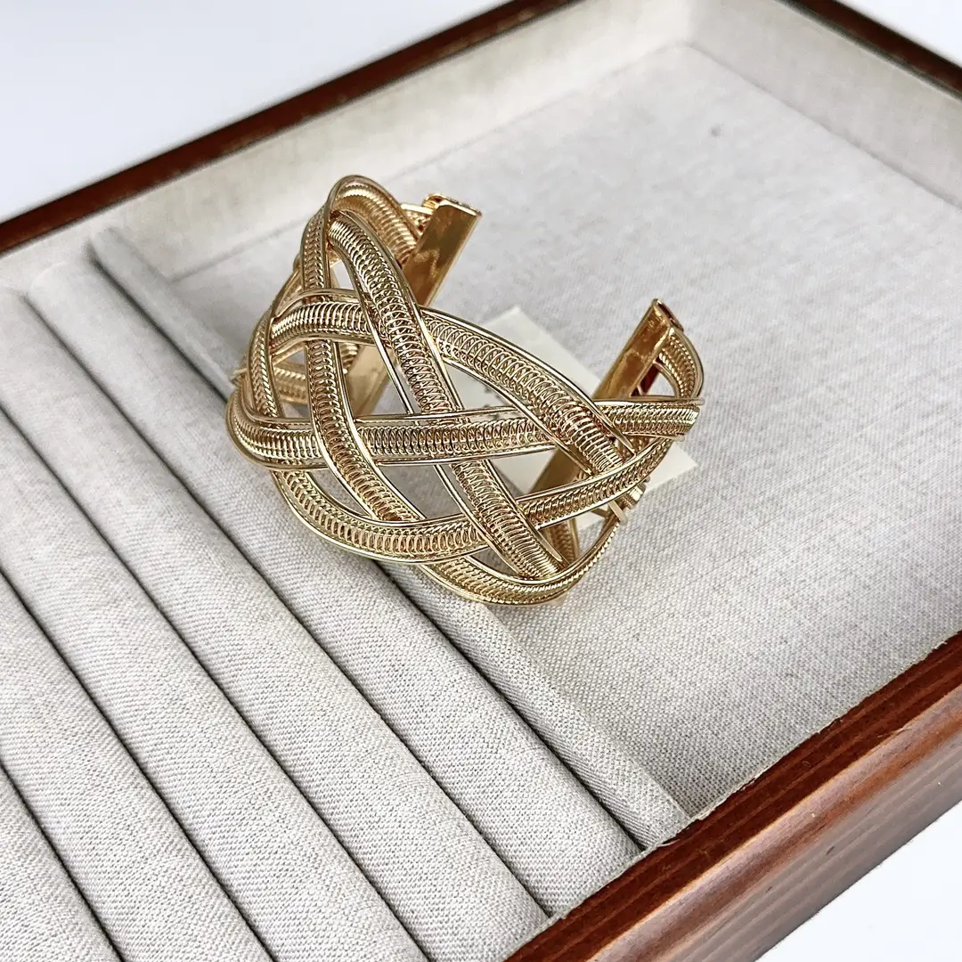 Multi-Layer Hollow Open Bracelet European and American Metal Style Fashionable Arm Ring Niche Commuter New Bracelet Bracelet for Women