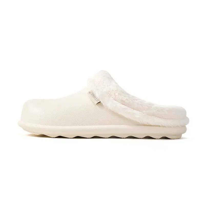 Excellent Waterproof Cotton Slippers for Women in Autumn and Winter for Home Use with Soft Soles and Toe Caps to Keep Warm, Fashionable, Casual, Non-Slip, Outdoor Fleece-Lined