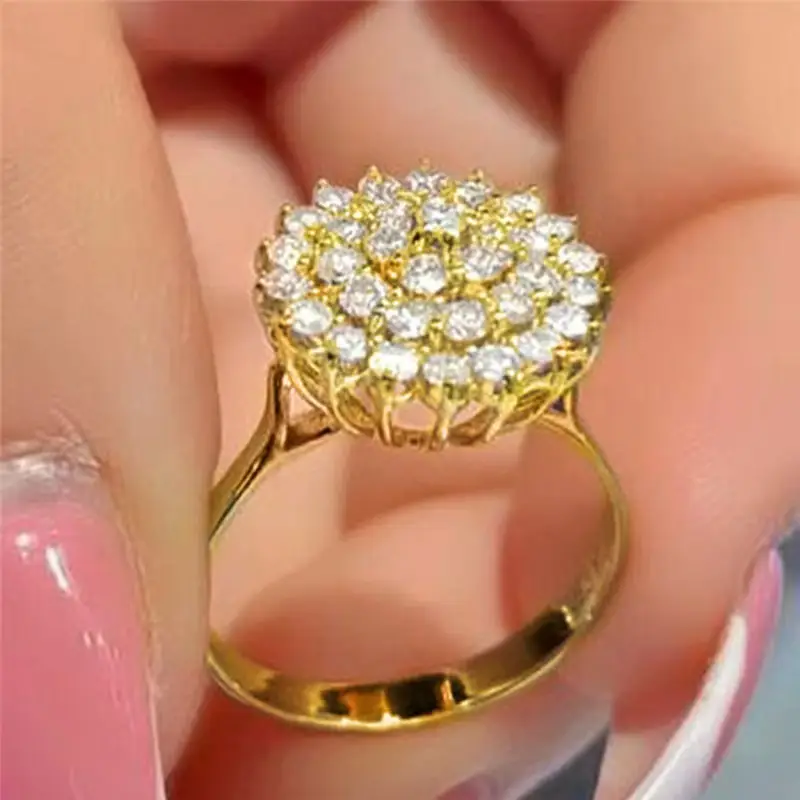 Full Diamond Flower Cluster Ring for Women — feature 7