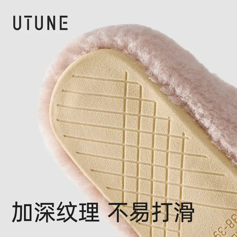 Women Cotton Slippers Autumn Winter Warm Closed Toe