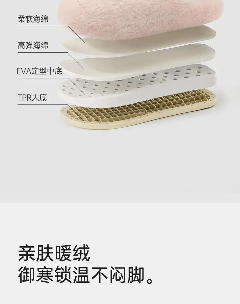 Women Cotton Slippers Autumn Winter Warm Closed Toe — feature 6
