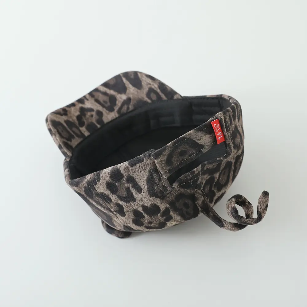 Baby Leopard Print Peaked Cap for Girls Winter — feature 13