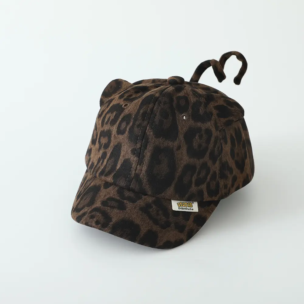 Baby Leopard Print Peaked Cap for Girls Winter — feature 18