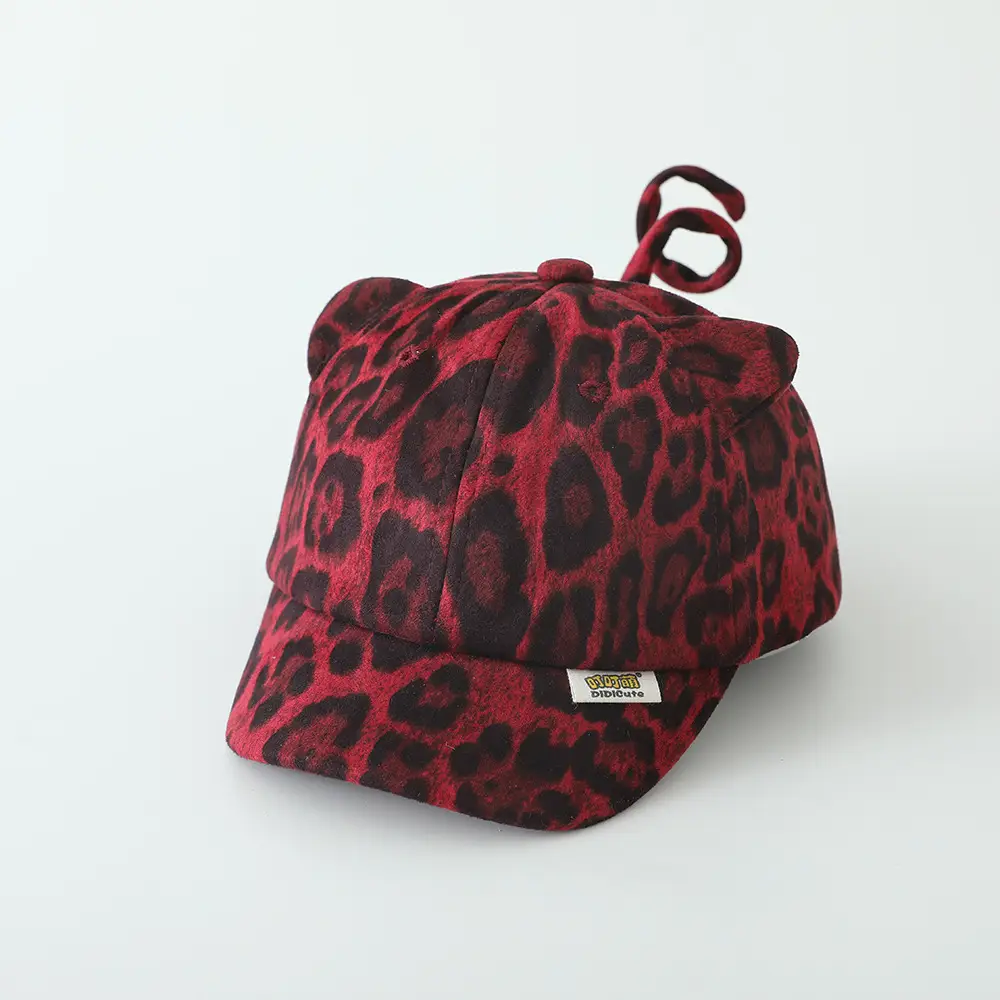 Baby Leopard Print Peaked Cap for Girls Winter — feature 19