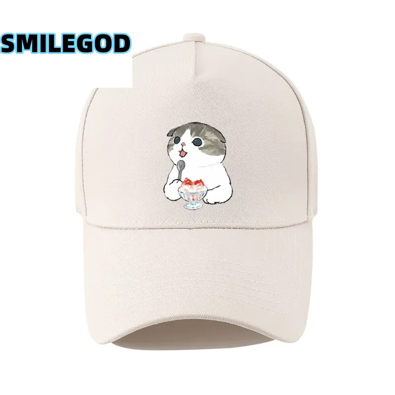 Cute Cat Embroidered Black Cap Unisex - Image 16