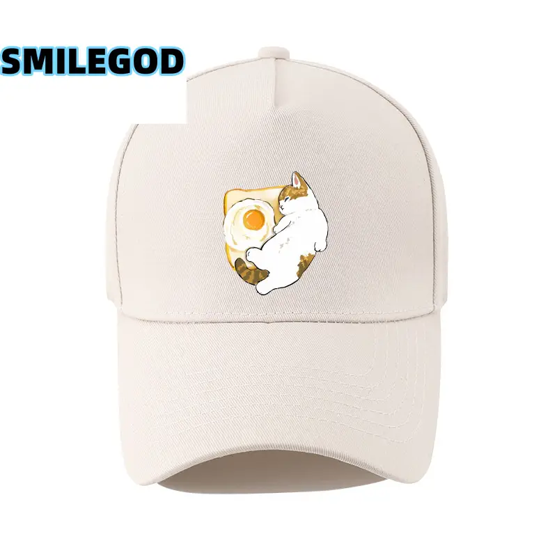Cute Cat Embroidered Black Cap Unisex - Image 9