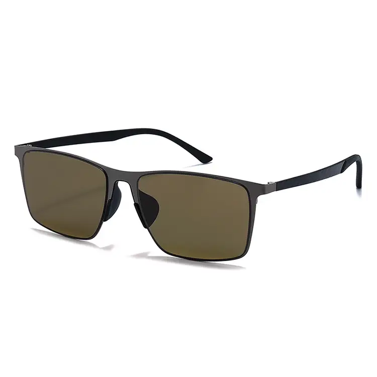 Men Square Sunglasses Black Polarized 8122 - Image 14