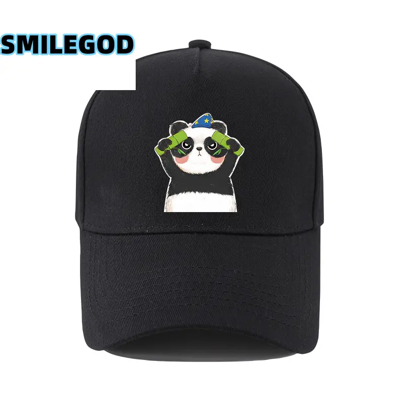 Cute Cat Print Baseball Cap Black for Men Women - Image 5