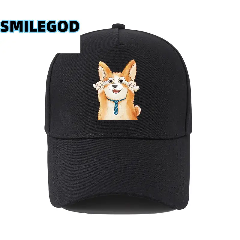 Cute Cat Print Baseball Cap Black for Men Women - Image 8