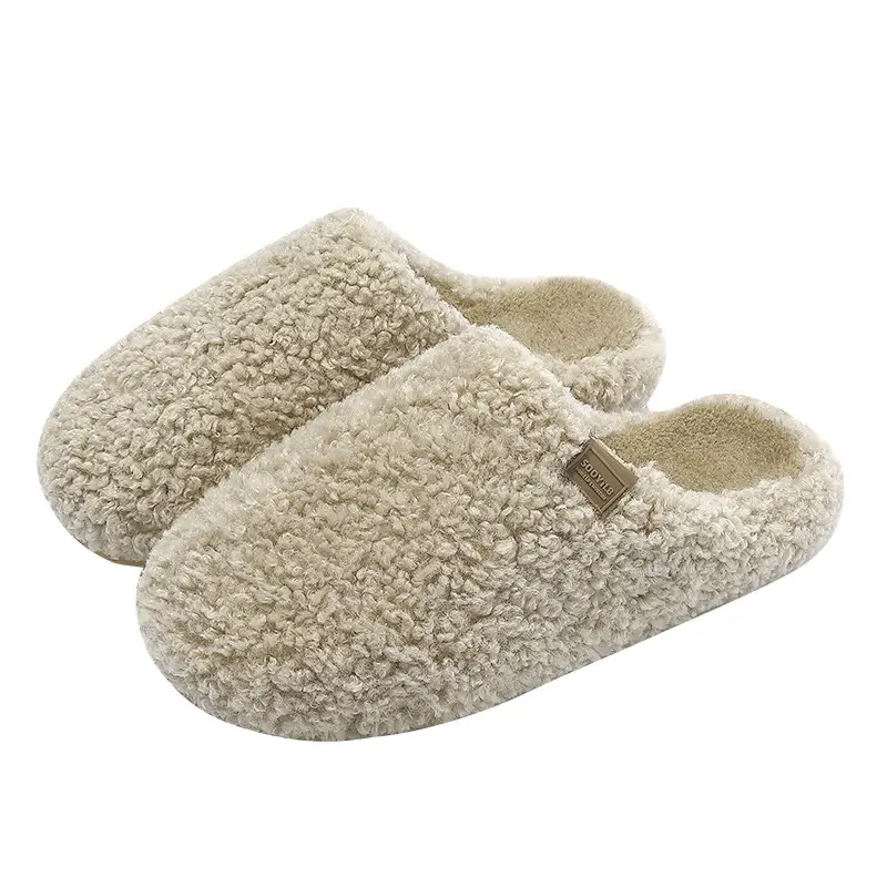 Women's Non-Stuffy Cotton Slippers 2025 New Autumn and Winter Indoor Home Plush Warm Anti-Slip Household Cotton Slippers - Image 8