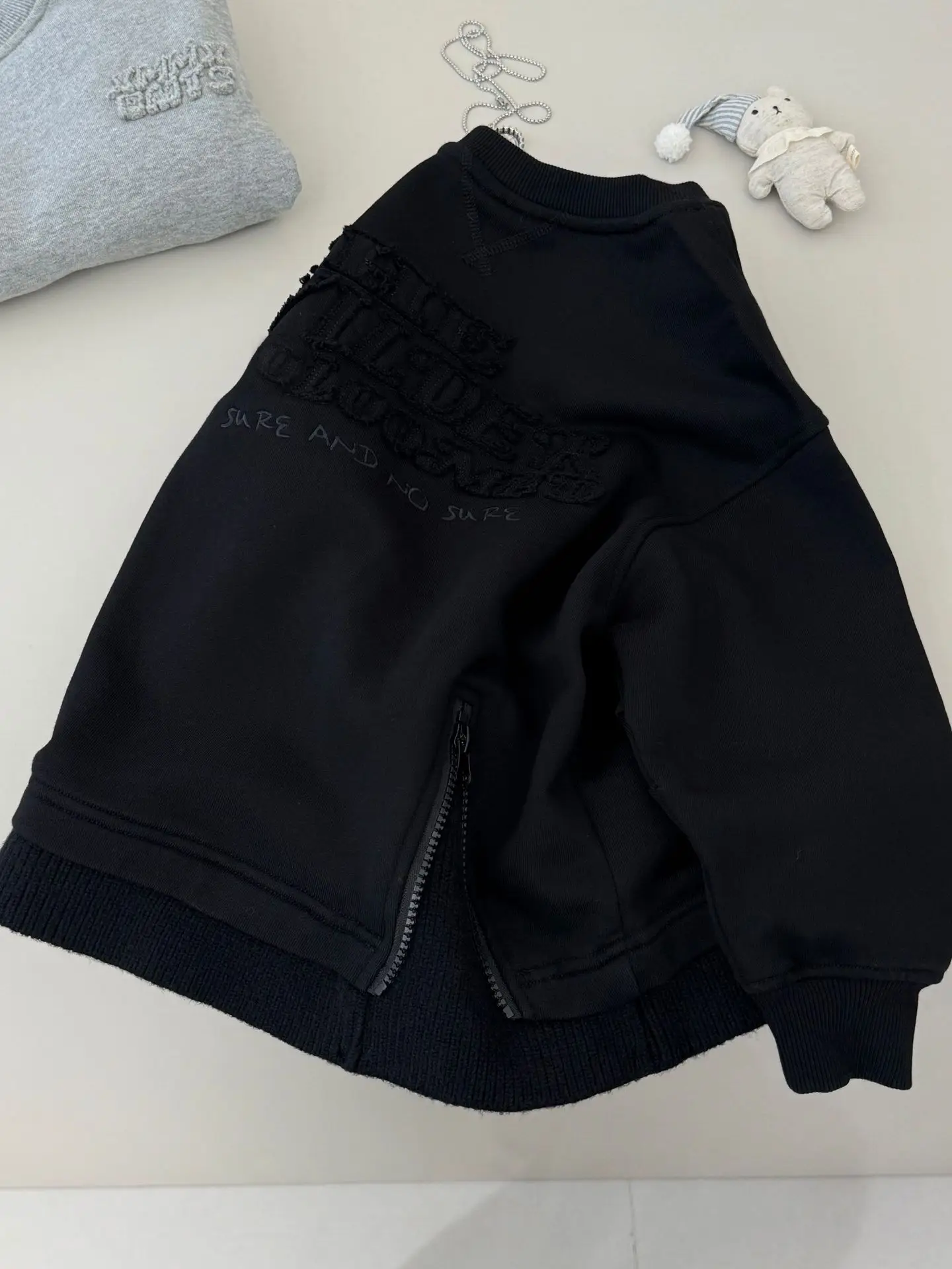 Kids Sweatshirt Grey Embroidered 2026 New Model - Image 4