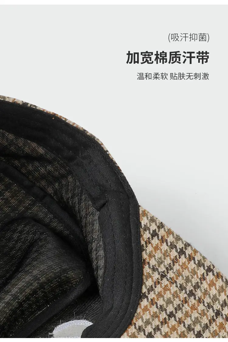 Korean Style Leopard Print Flat Cap with Embroidered Logo — feature 8