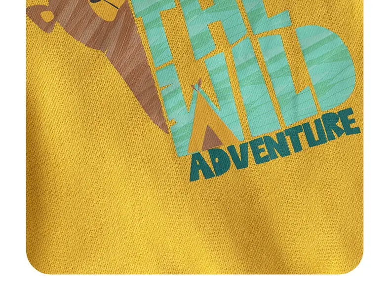 Kids Sweatshirt Yellow Camel Print Long Sleeve — feature 19