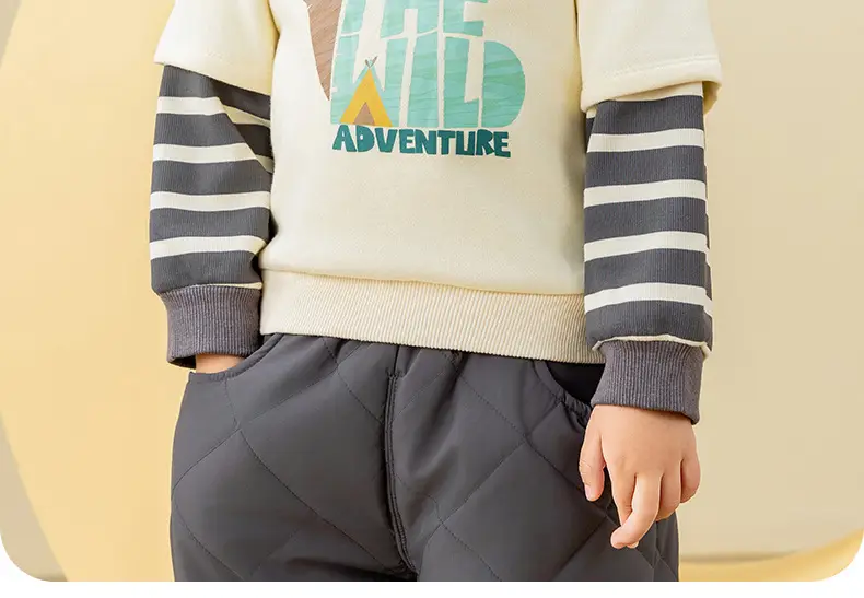 Kids Sweatshirt Yellow Camel Print Long Sleeve — feature 32