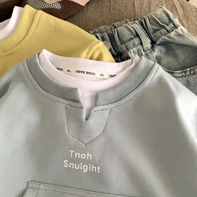 Girls Faux Sweatshirt Light Grey Long Sleeve 2025 — feature 5