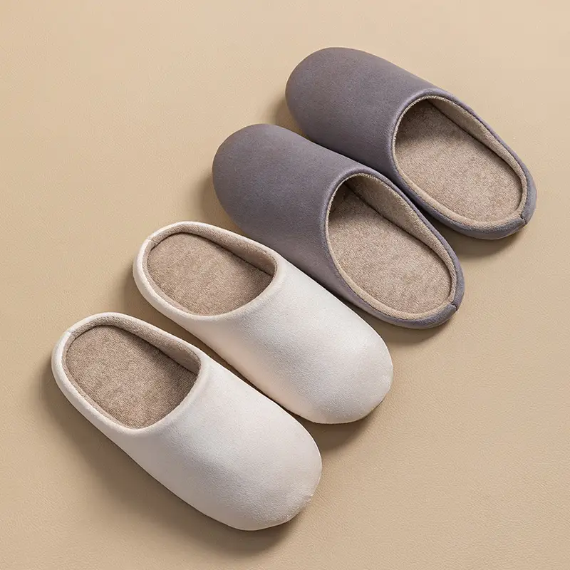 Cixi Cotton Slippers Silent Soft Bottom Women's Autumn and Winter Home Indoor Warm Non-Slip Plush Home Cotton Slippers for Men - Image 10