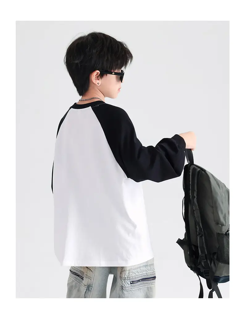 Boys Spring & Autumn Long Sleeve T-Shirt Brown Orange — feature 24