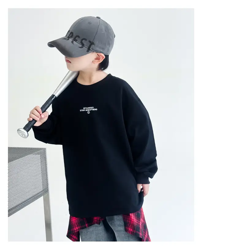Boys Long Sleeve T-Shirt White Graphic Spring Autumn 2025 — feature 12