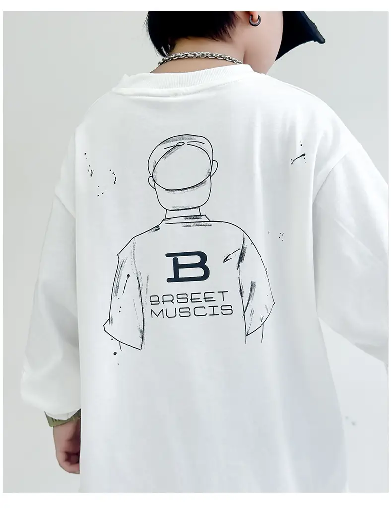 Boys Long Sleeve T-Shirt White Graphic Spring Autumn 2025 — feature 6