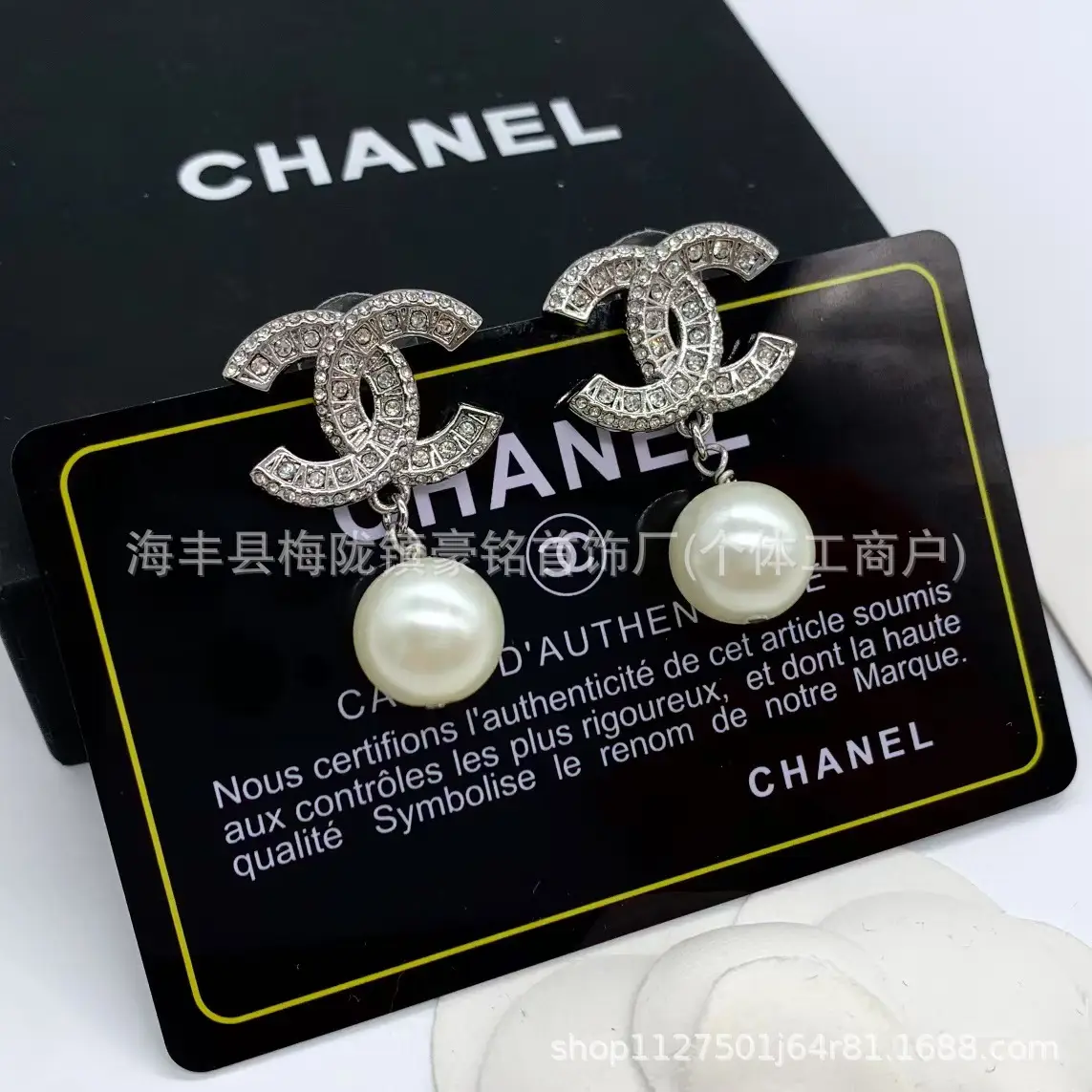 Pearl Pentagram Earrings High Quality Small - Image 12